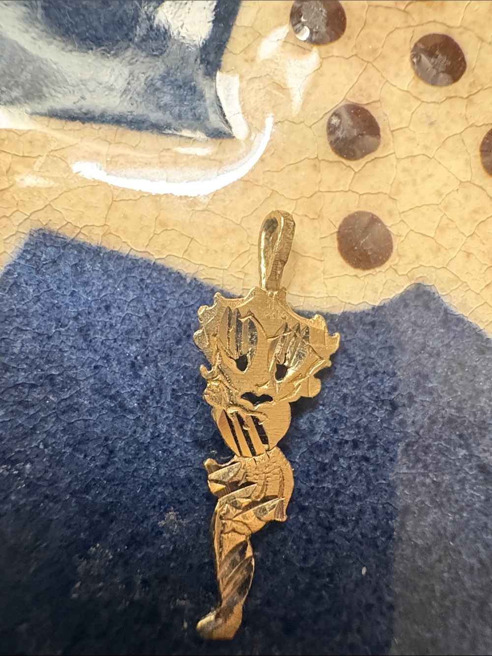 14k gold Betty Boop Pendant